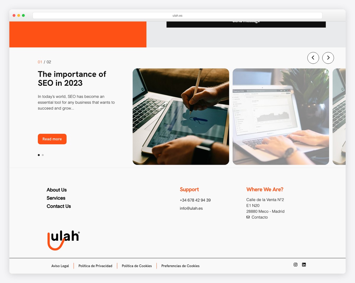 ulah elementor website - Red, black & gray