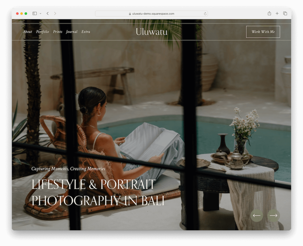 uluwatu squarespace lifestyle template