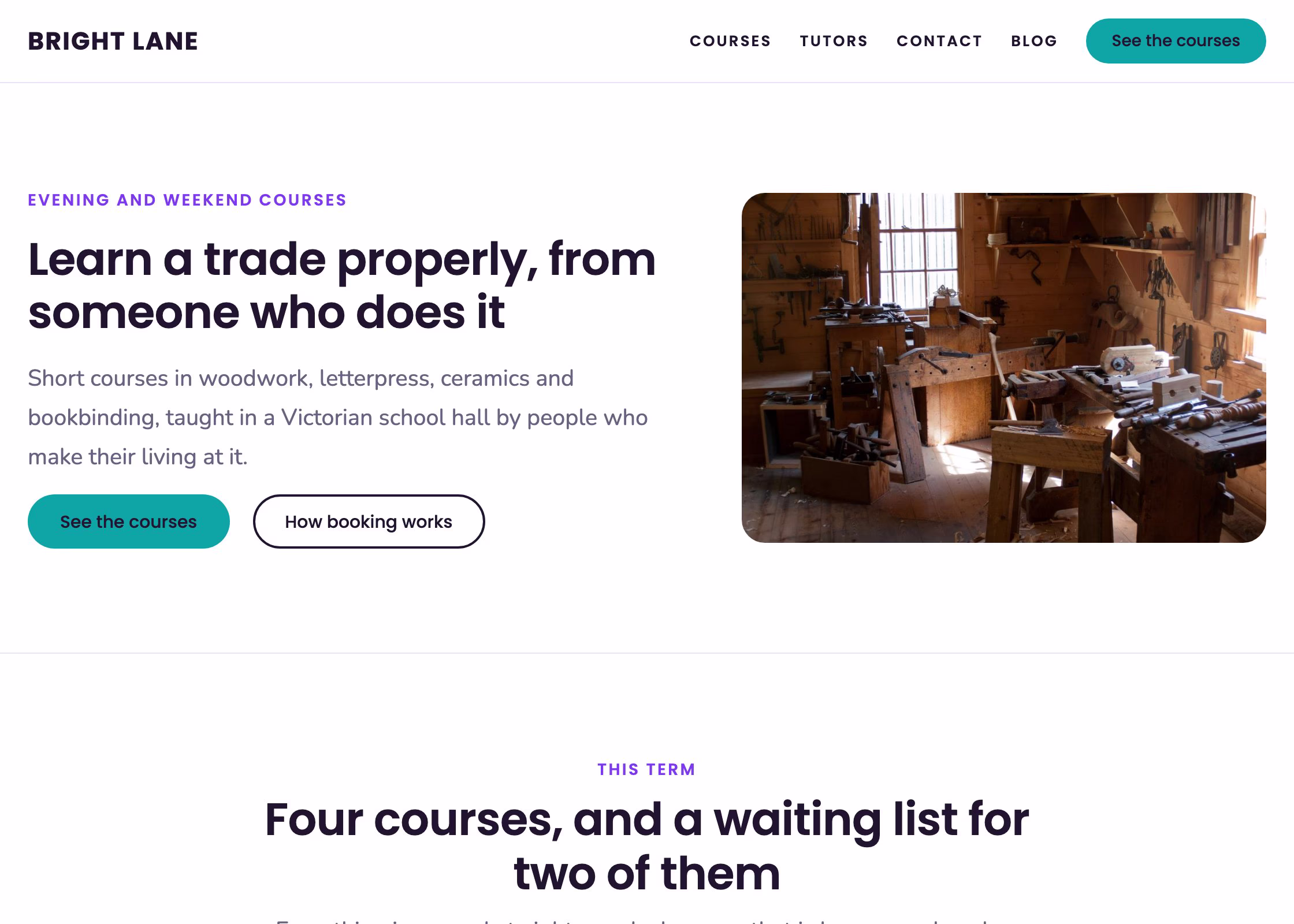 The Courses starter site