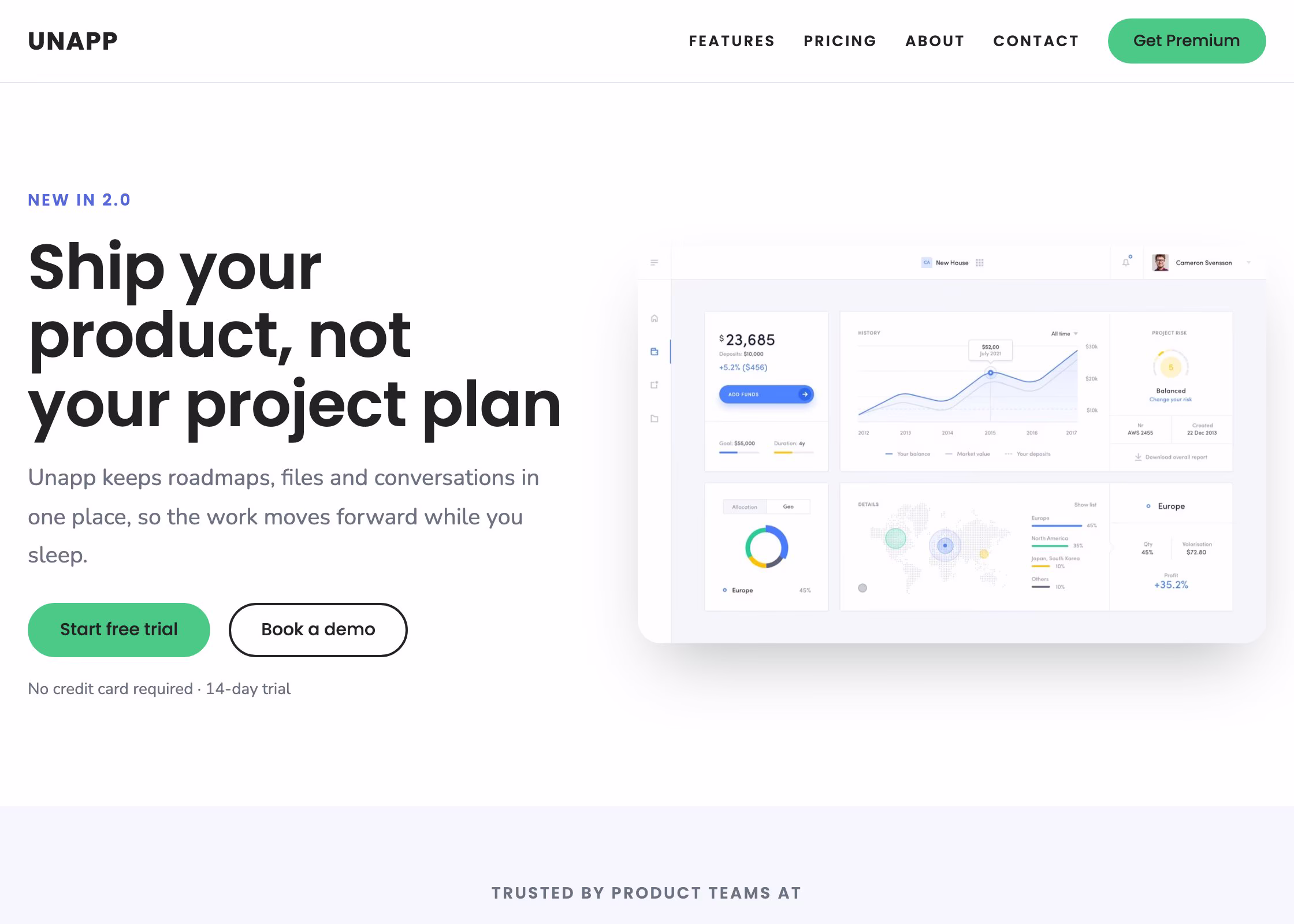 The SaaS and app starter site