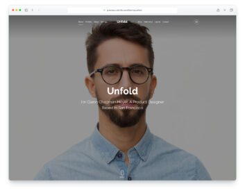 Unfold website template