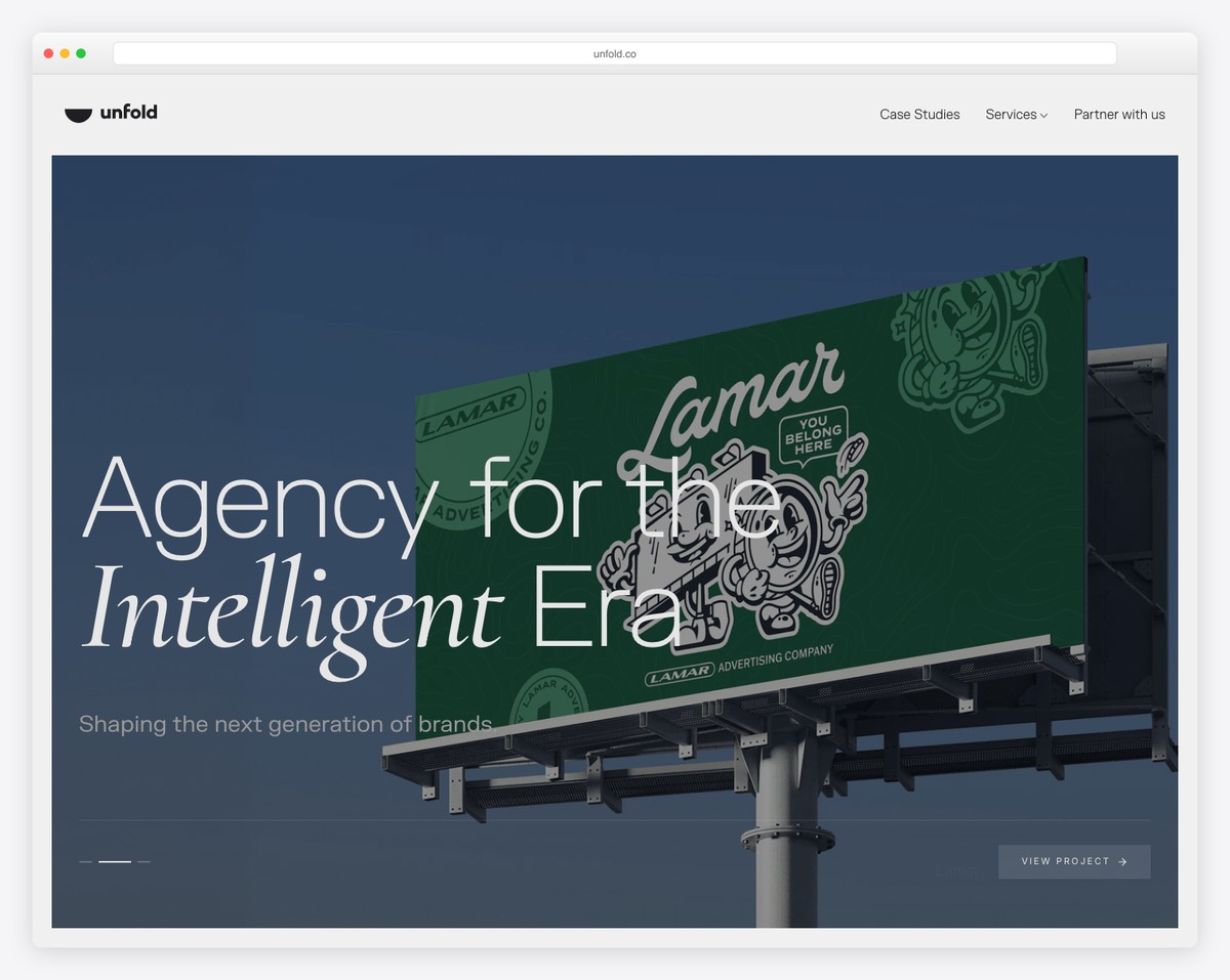 unfold website example