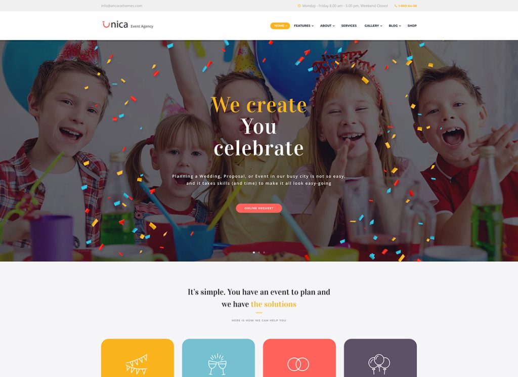Unica - Event Planning & Wedding WordPress Theme