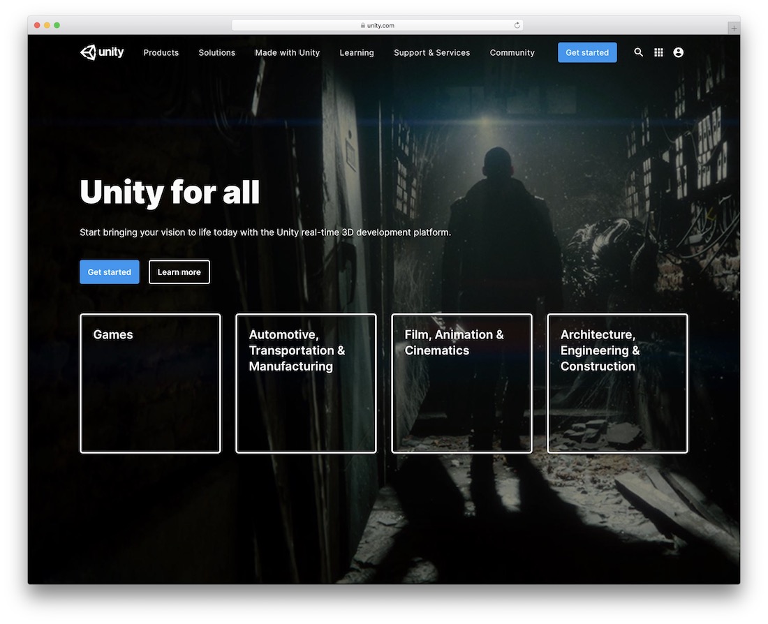 unity javascript engine for building games