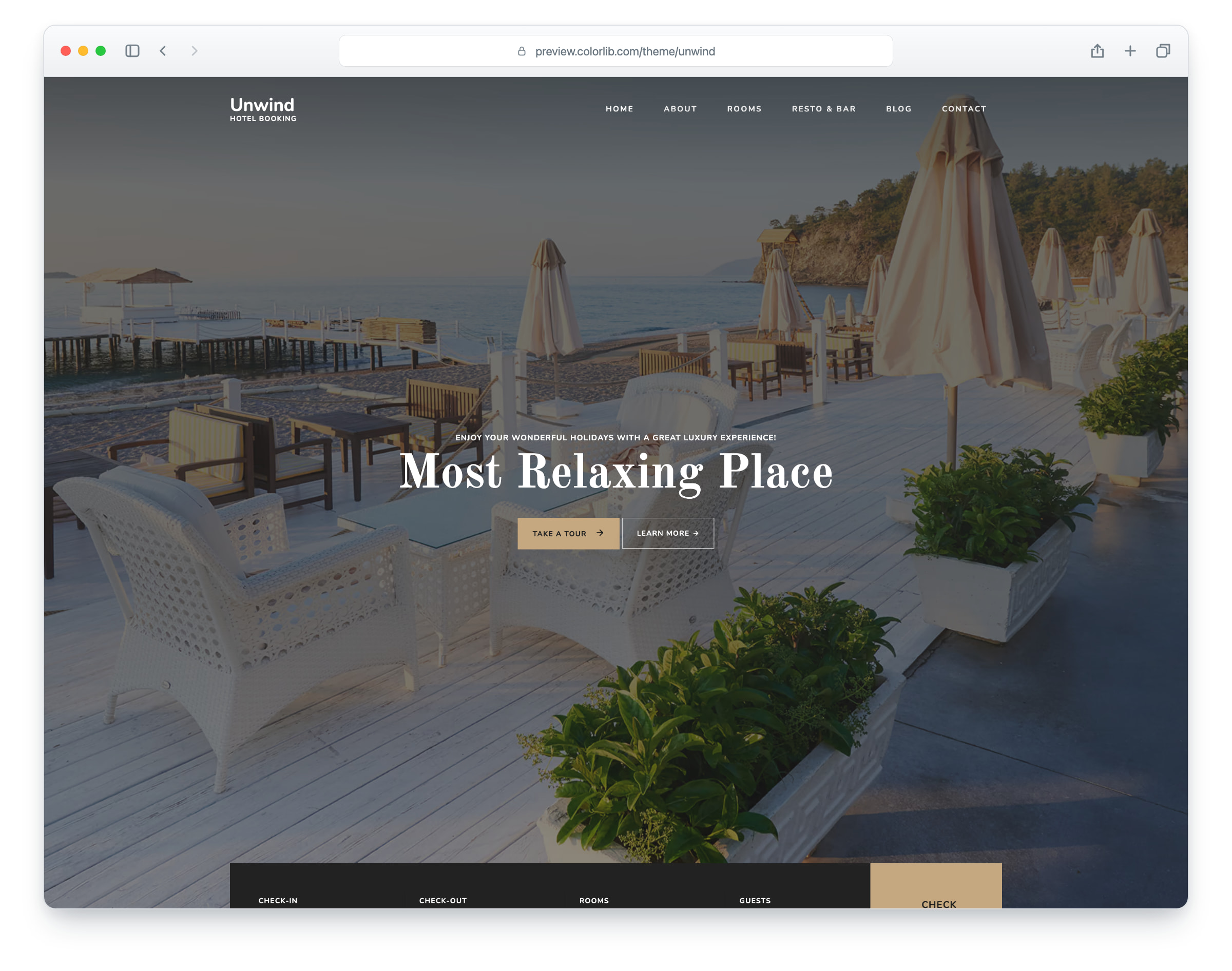 Unwind website template