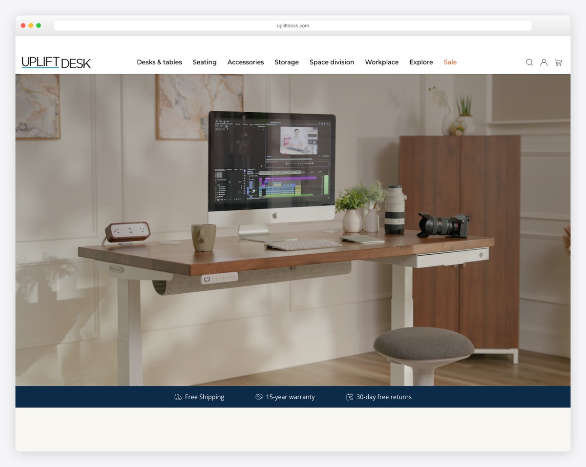 uplift desk bigcommerce website example