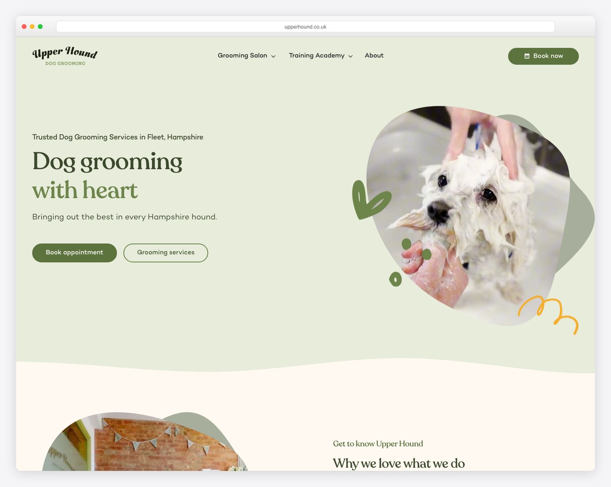 upper hound grooming website