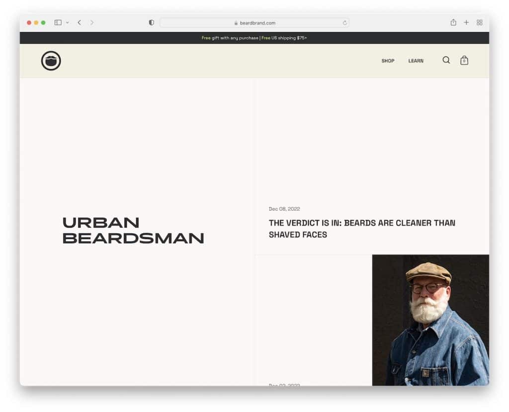 urban beardsman blog example