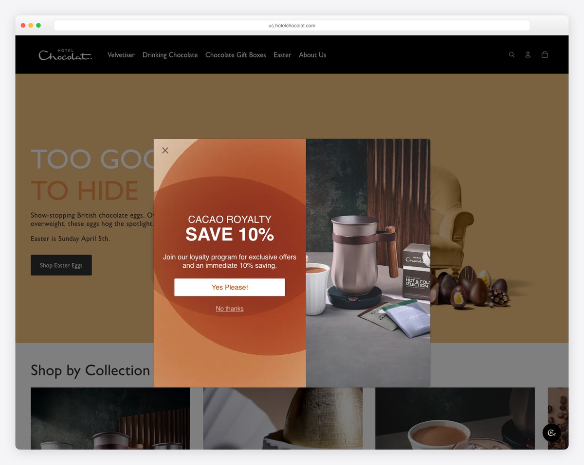 hotel chocolat website example