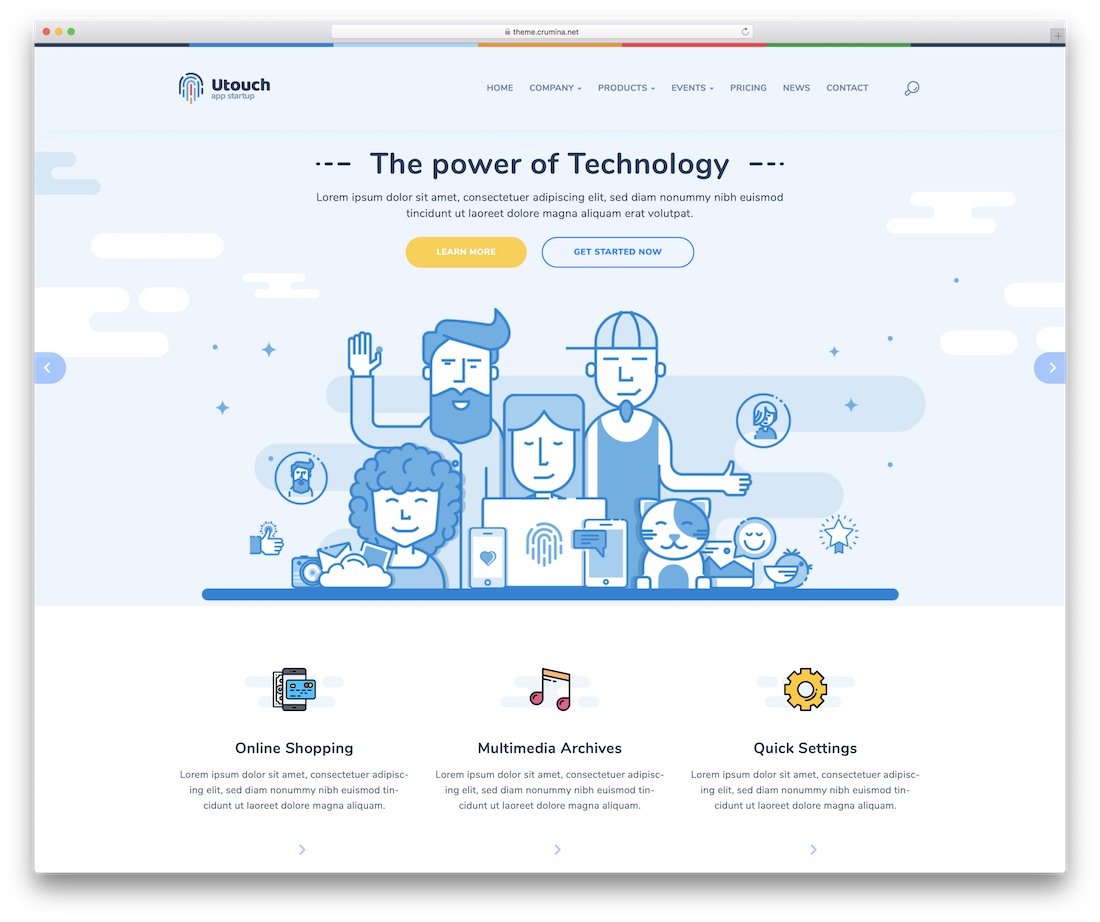 utouch clean website template