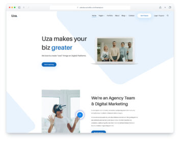 Uza website template