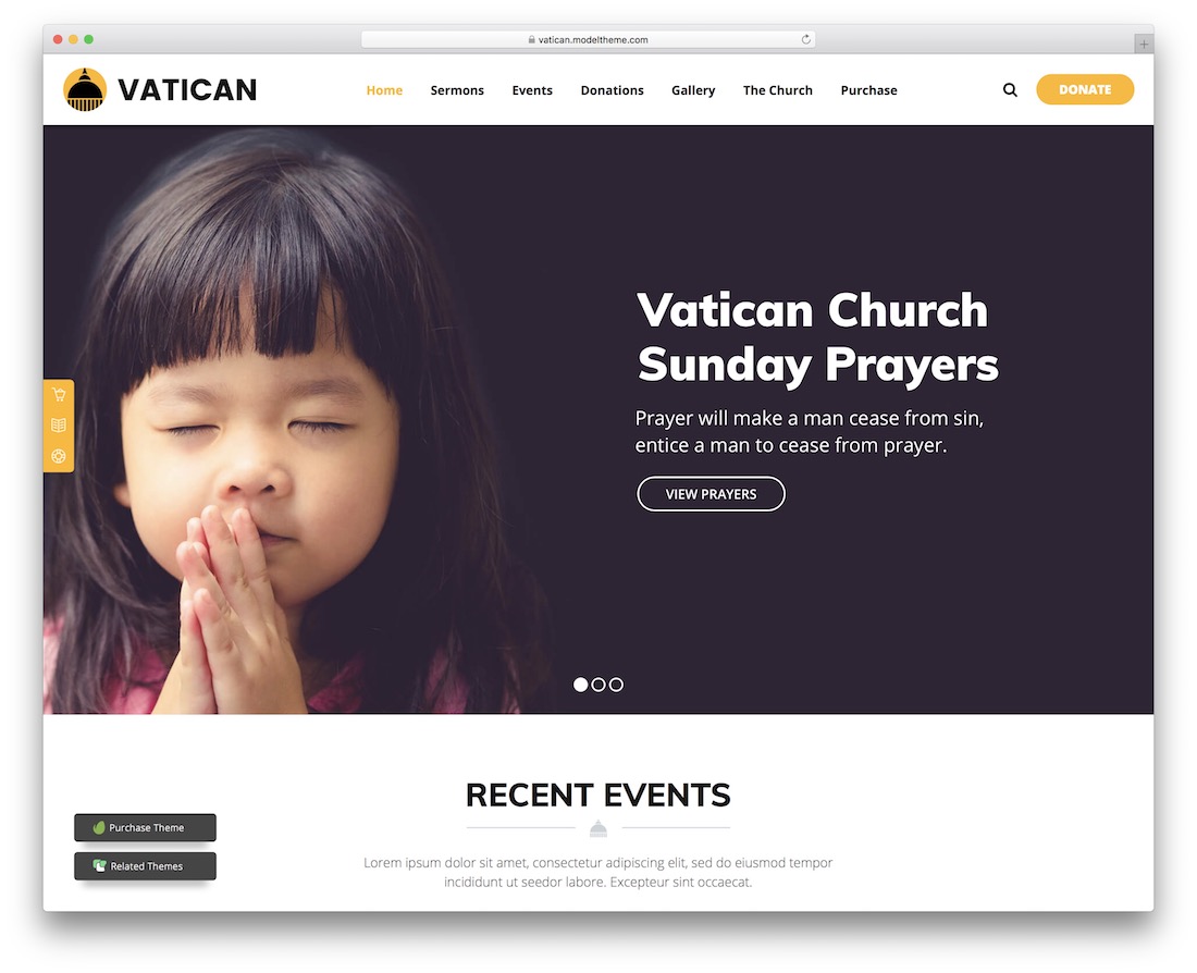 vatican church website template