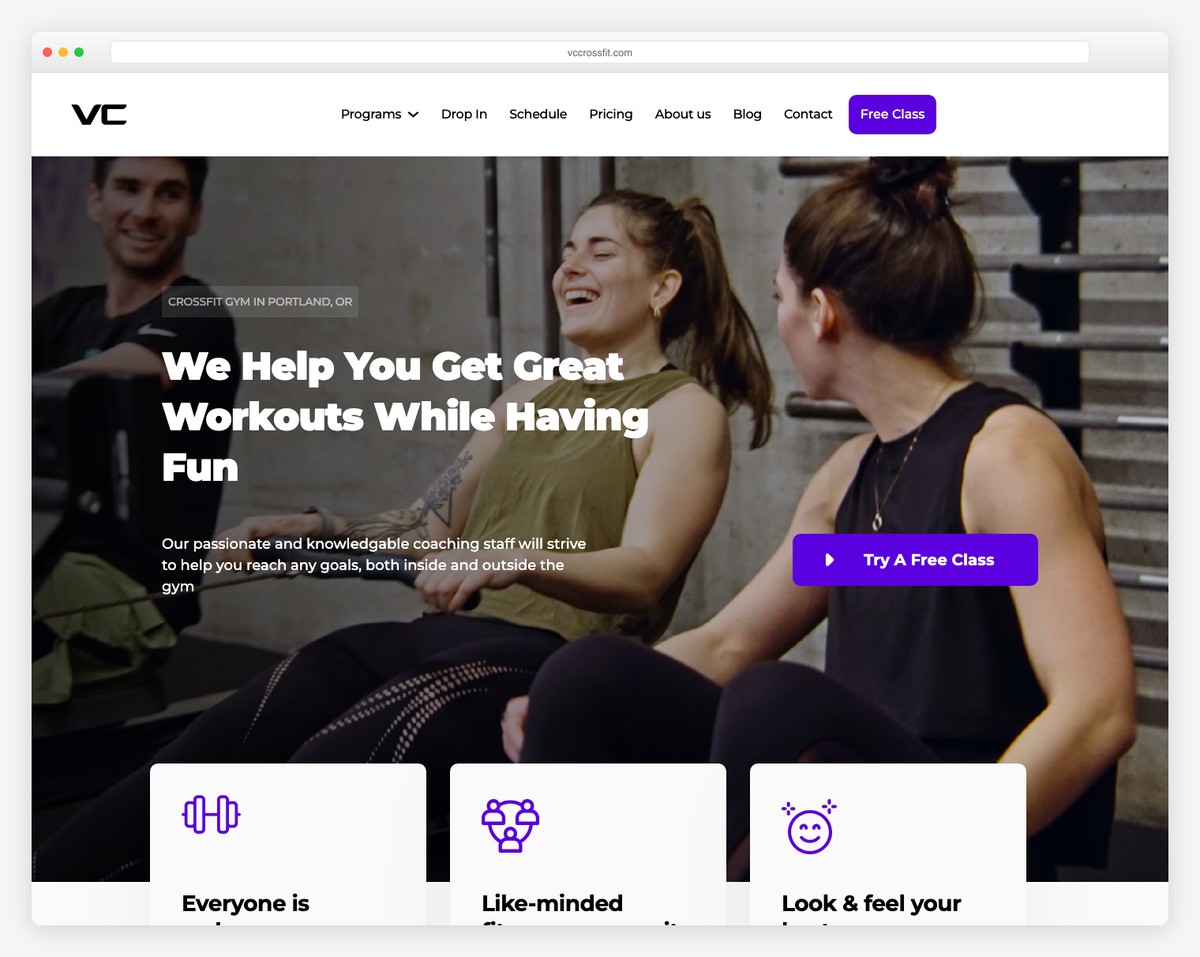 vc fitness portland crossfit website