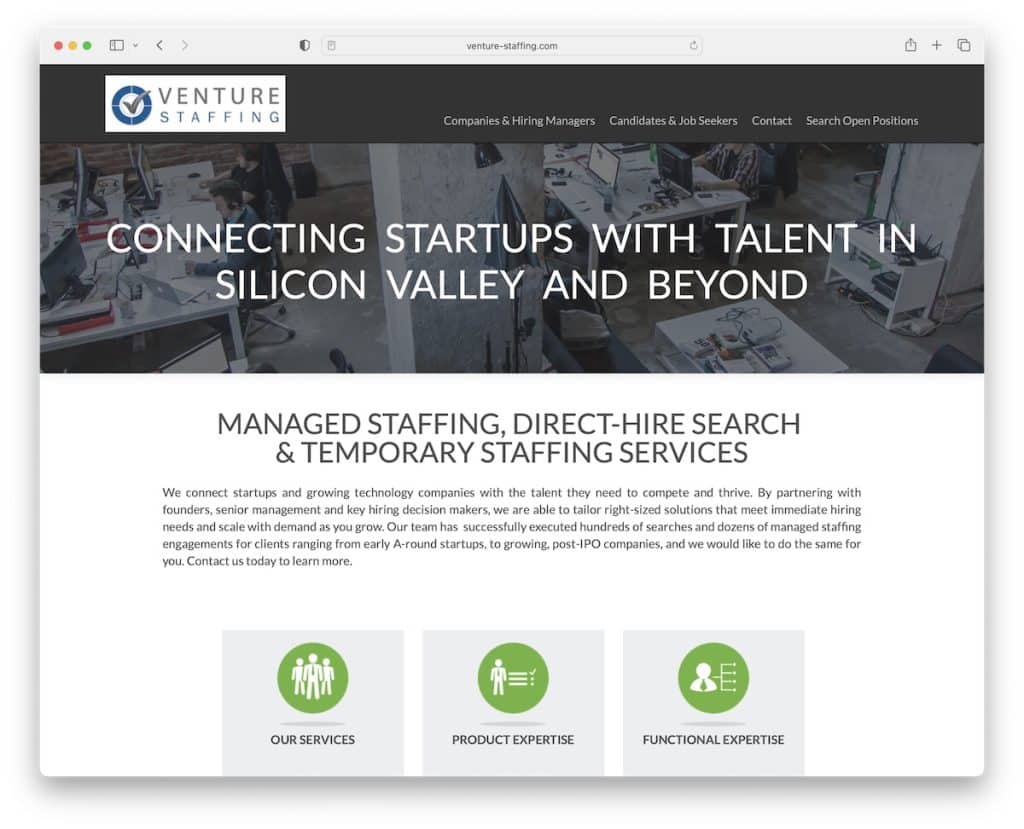 venture staffing recruitment website