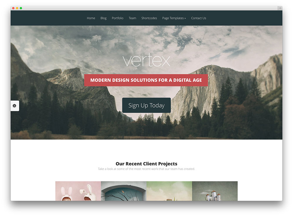 vertex photography wordpress theme