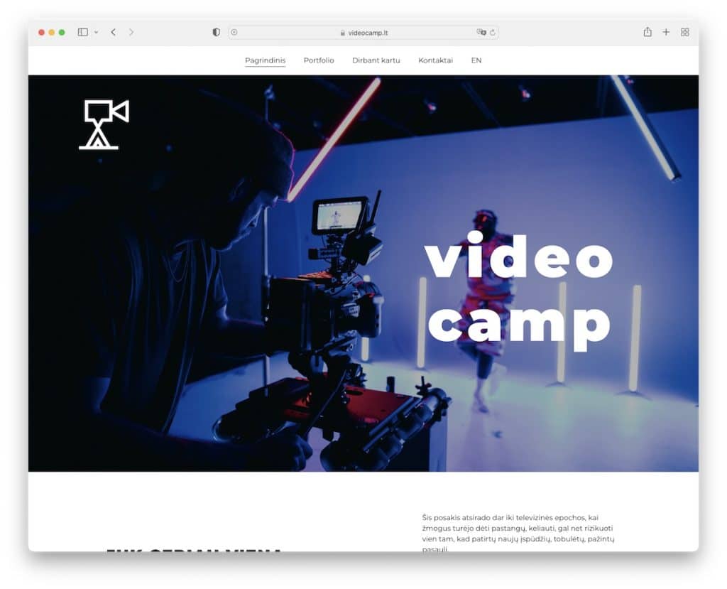 videocamp zyro website