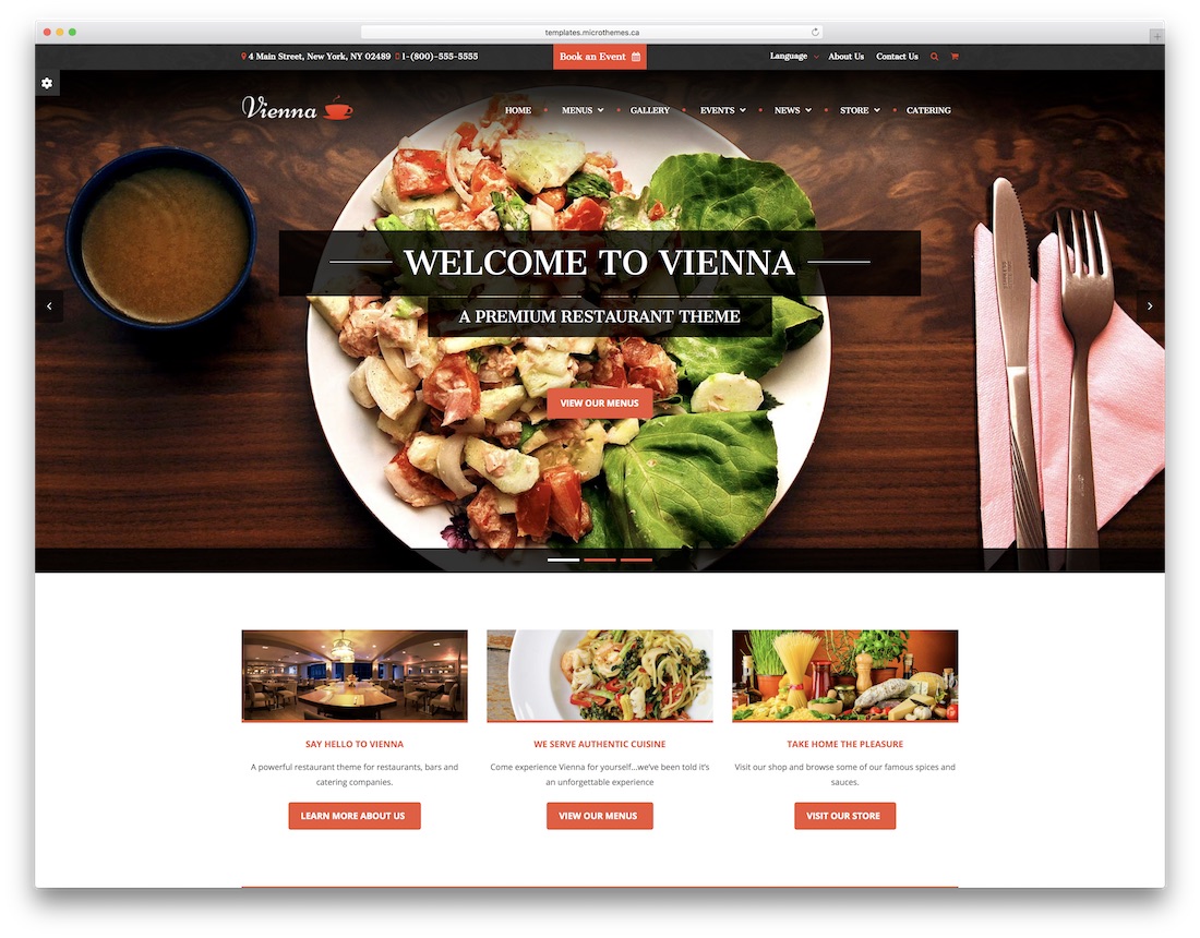 vienna catering website template