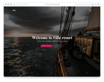 Villa website template