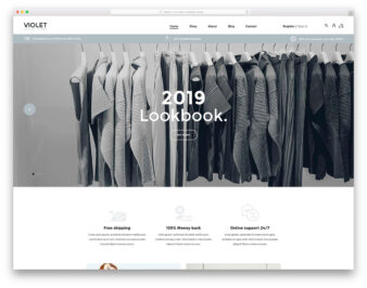 Violet website template