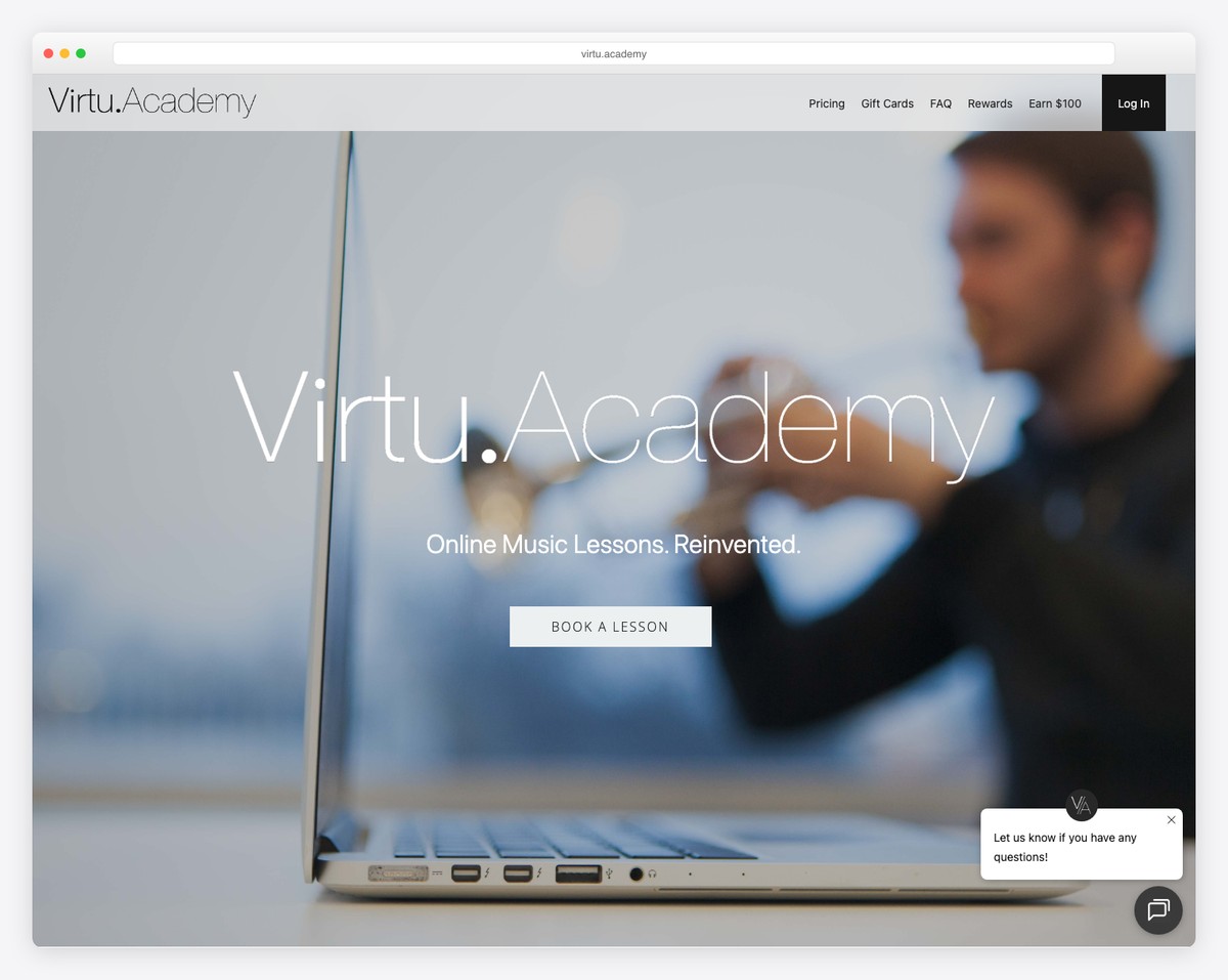 virtu.academy website example