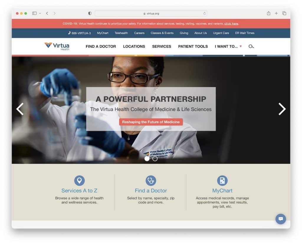 virtua health system website