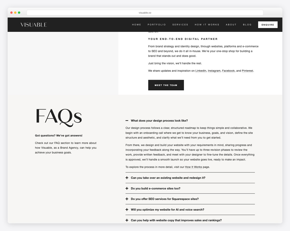 visuable website example
