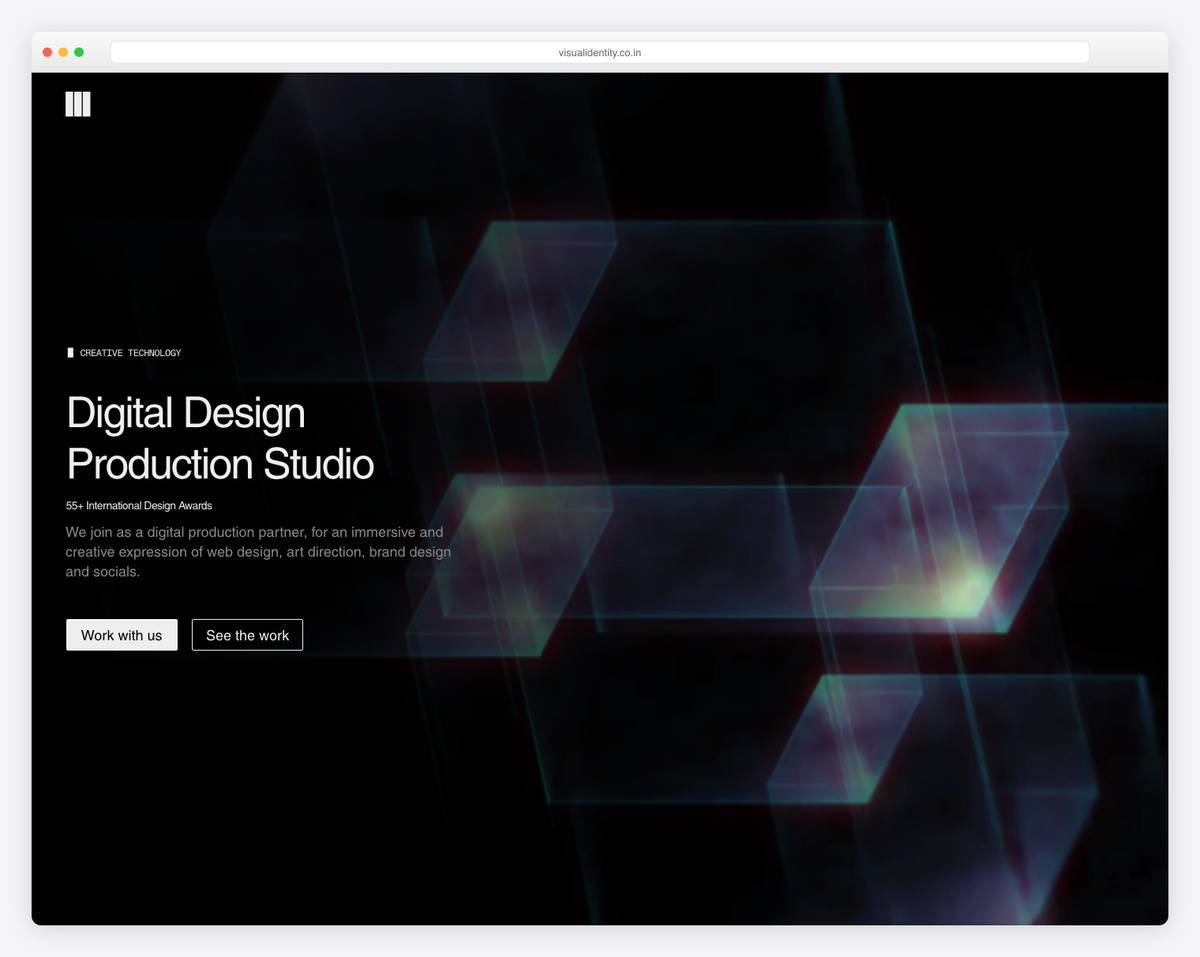 visual identity website example
