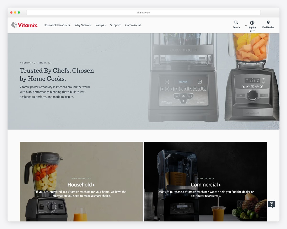 vitamix magento website