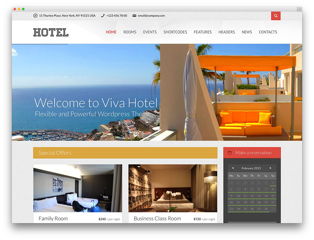 viva hotel booking theme