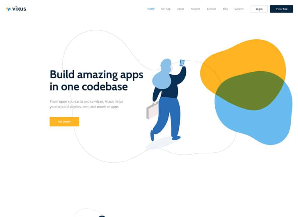 Vixus - Startup & Mobile App WordPress Landing Page Theme