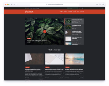 Vizew website template