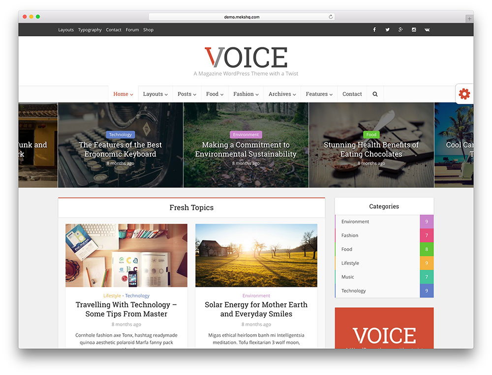 voice - product review theme