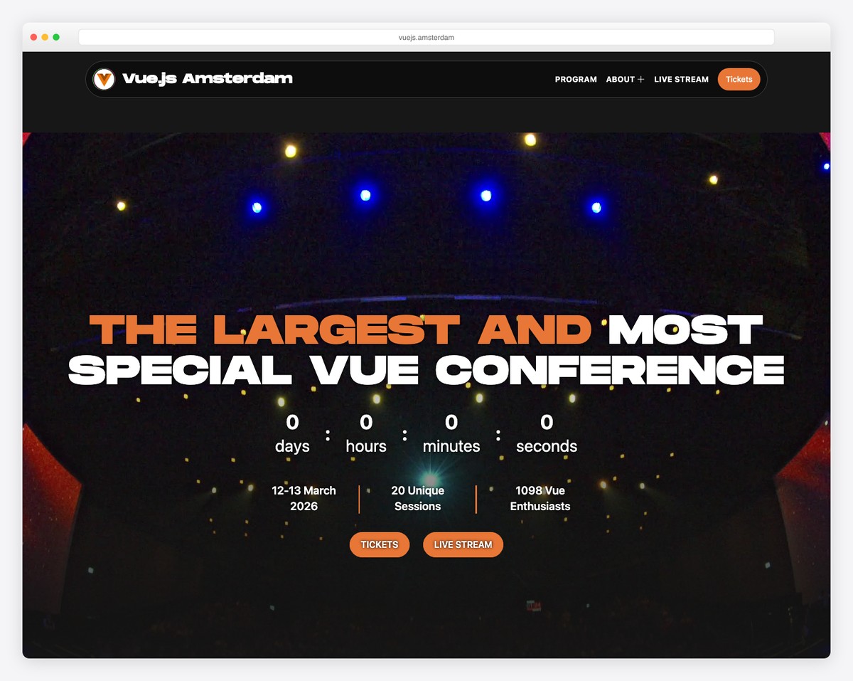 VueJS conference design