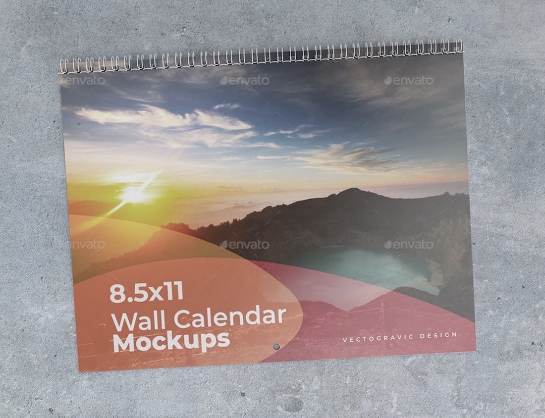 wall calendar mockups