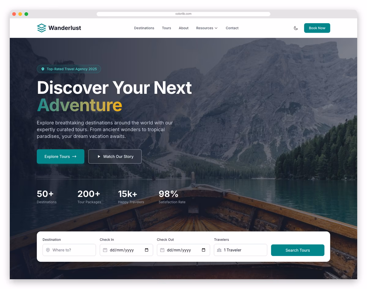 Wanderlust - Astro and Tailwind CSS Template
