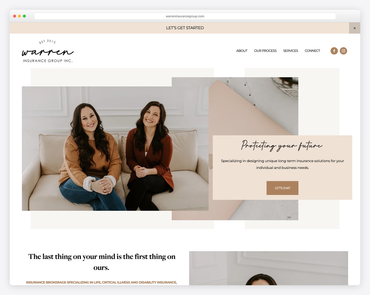 warren insurance group website example