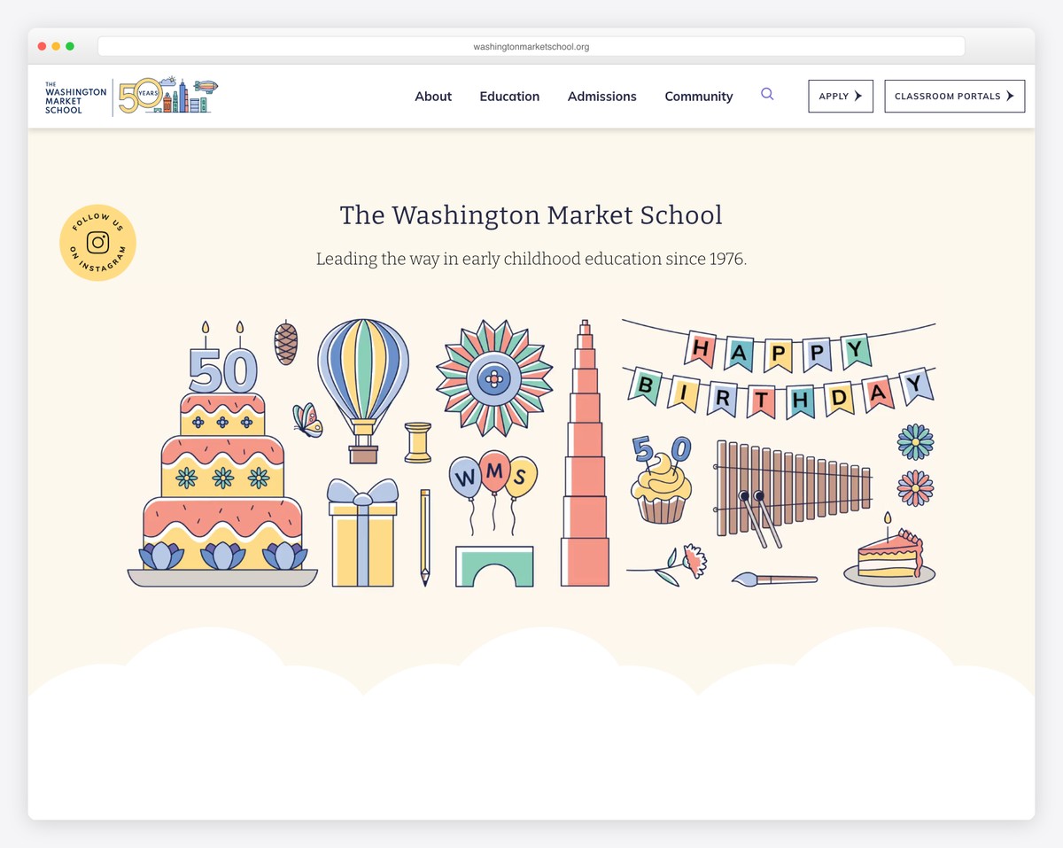 washington market school website example