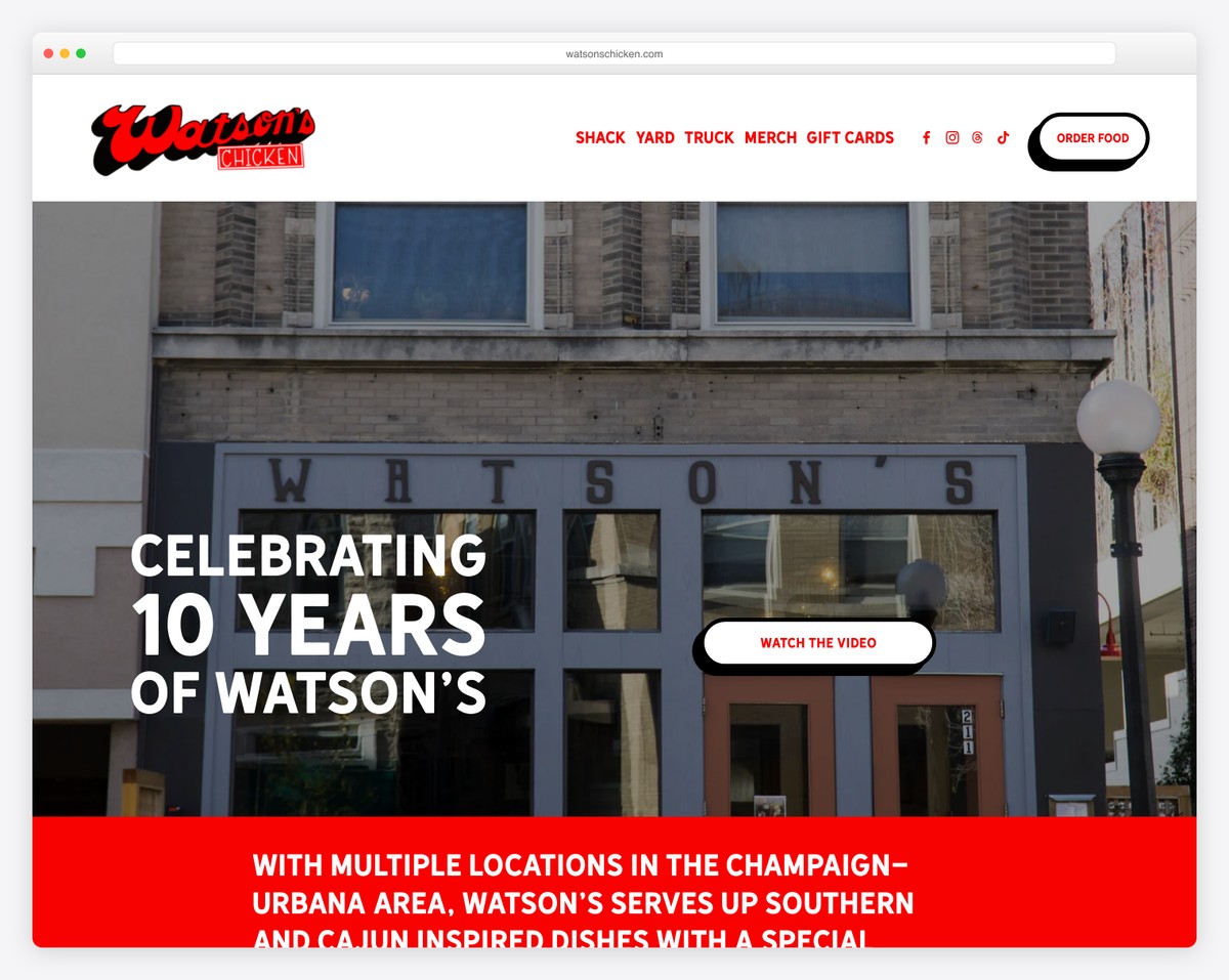 watsons shack and rail food truck website example