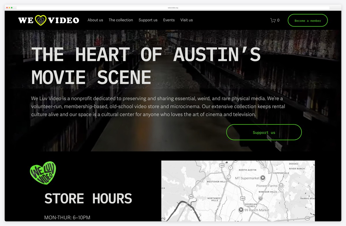 we luv video vhs retro squarespace website example