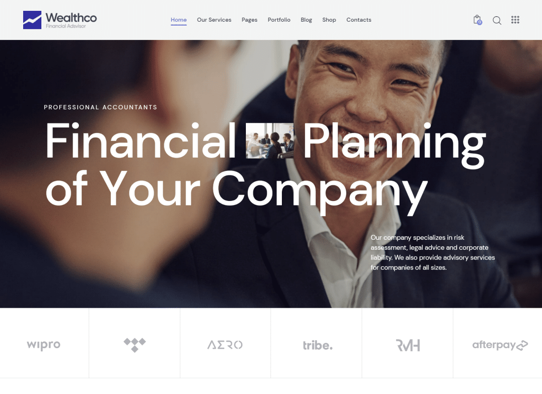 WealthCo - Business & Financial Consulting WordPress Theme