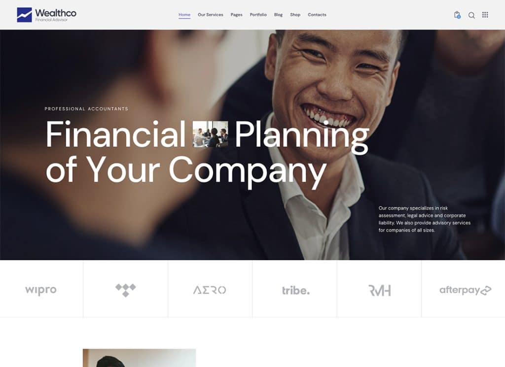 WealthCo - Business & Financial Consulting WordPress Theme
