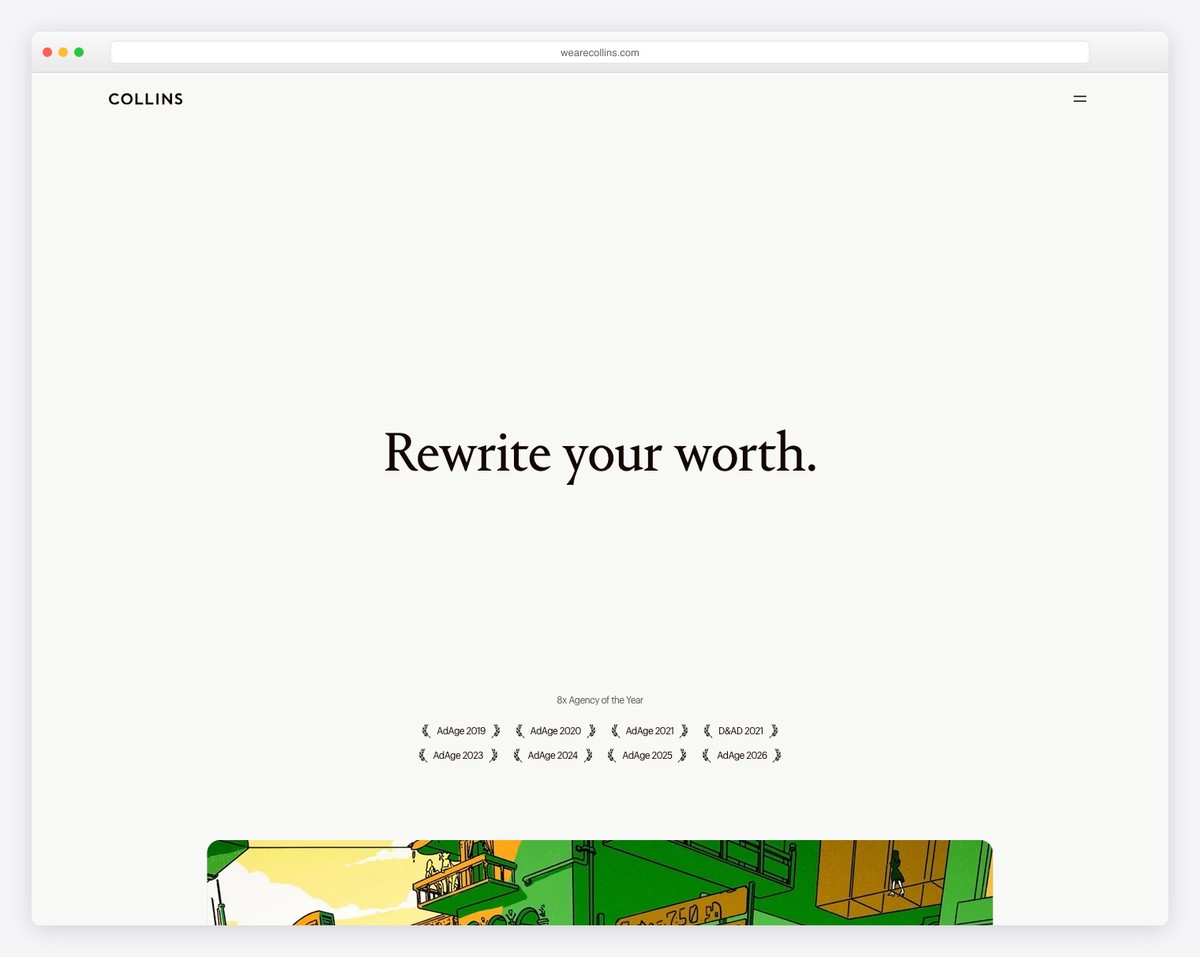 collins website example