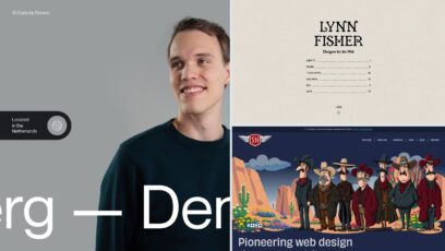 Web designer portfolio examples: Dennis Snellenberg, Lynn Fisher and Andy Clarke