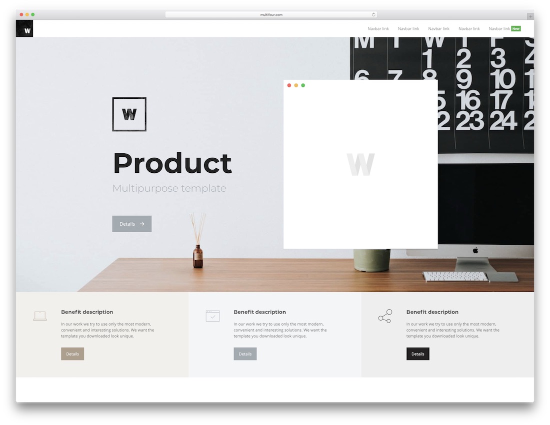 weber landing page template