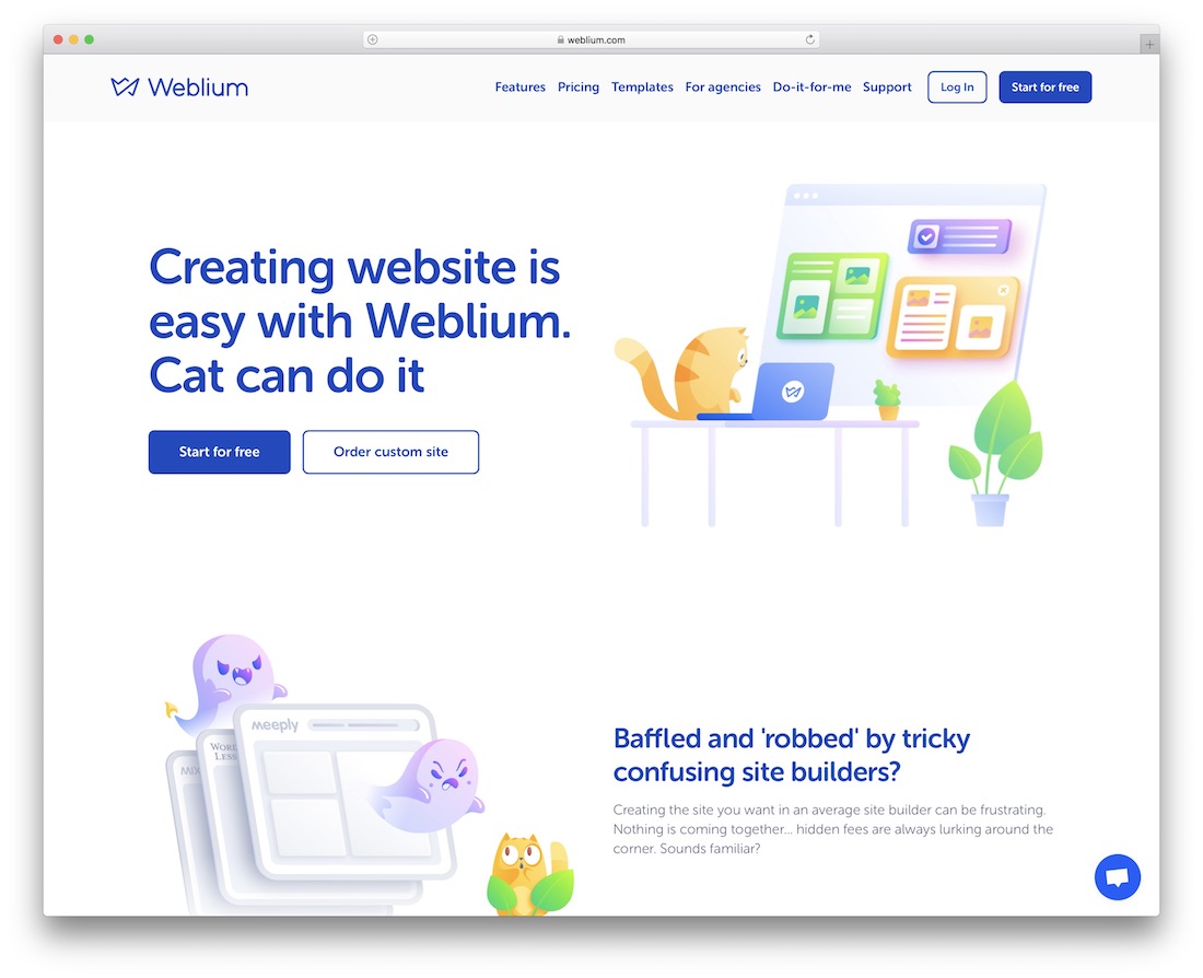 weblium drag and drop website builder