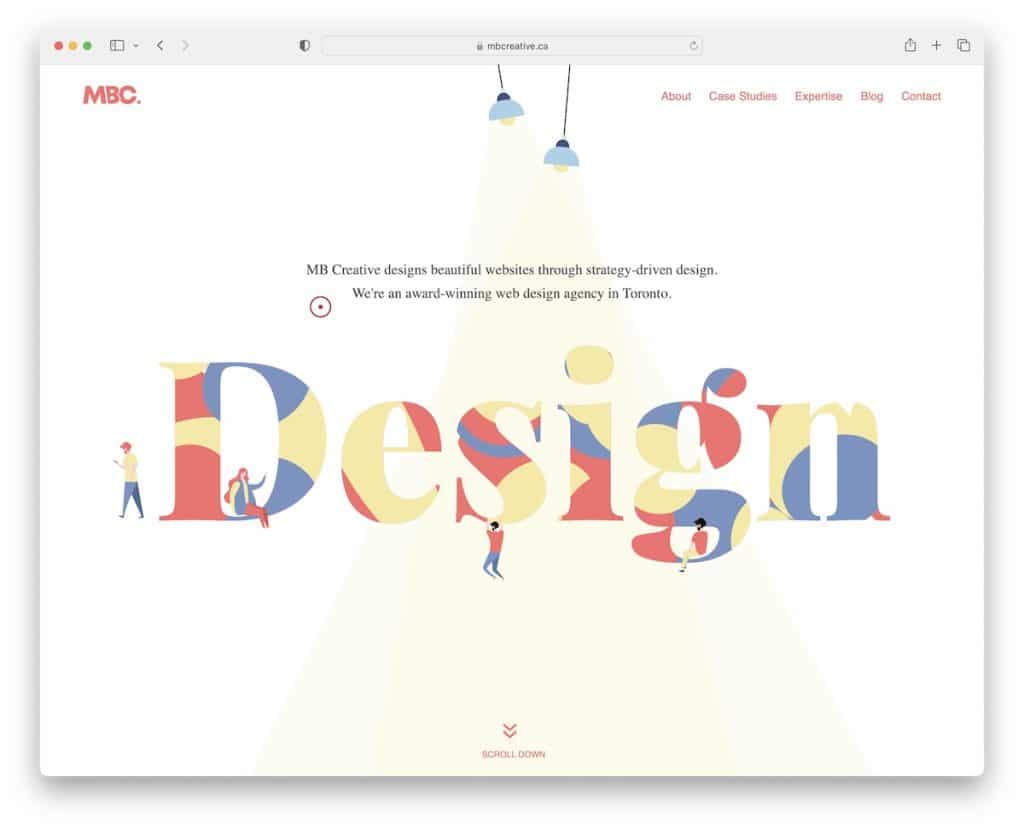 website design trend with custom cursor