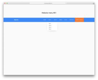 Website Menu V11 UI snippet