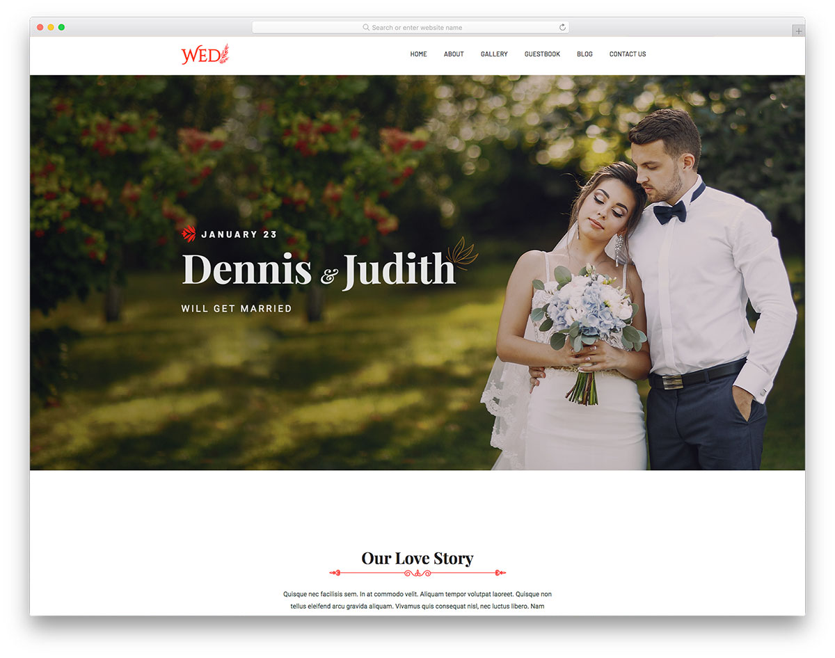 Wed Free Matrimonial Website Template Design 2021 Colorlib