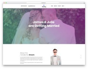 Wedding website template