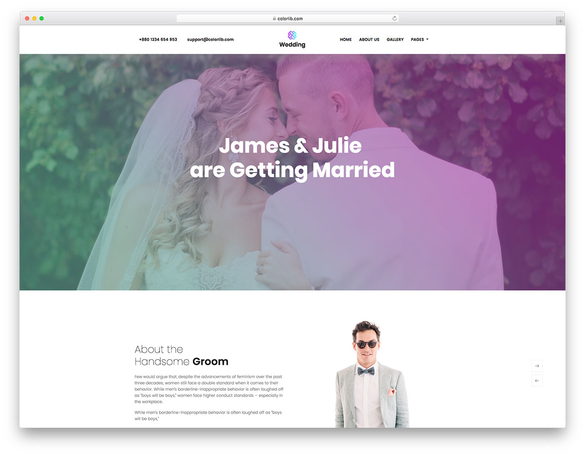 Wedding Free Wedding Website Template Colorlib